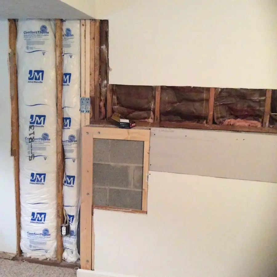 Wall insulation replacement during Basement Flood Cleanup in Grant-Valkaria